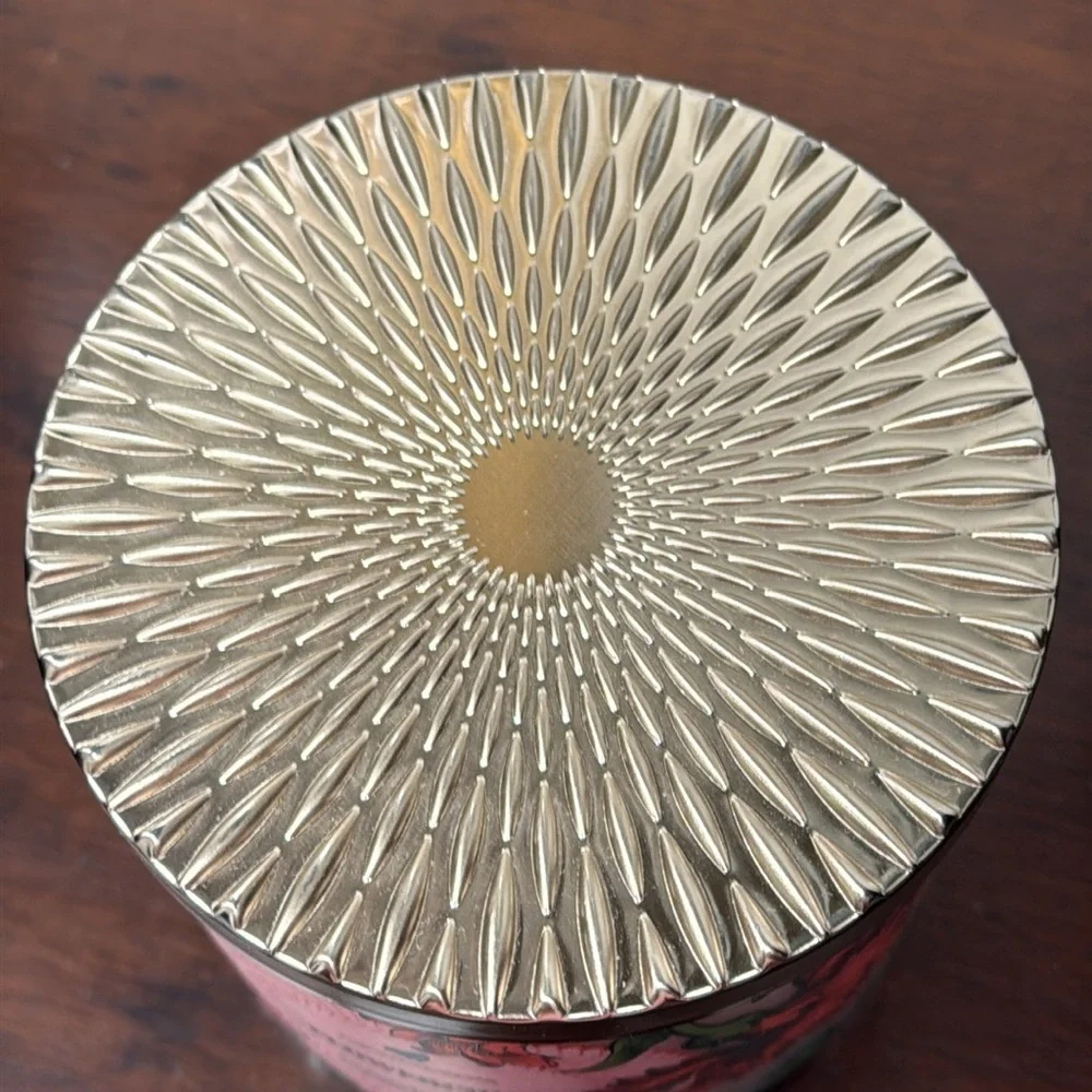 Bath & Body Works Flowerchild 3 Wick Candle With Decorative Sunburst Lid